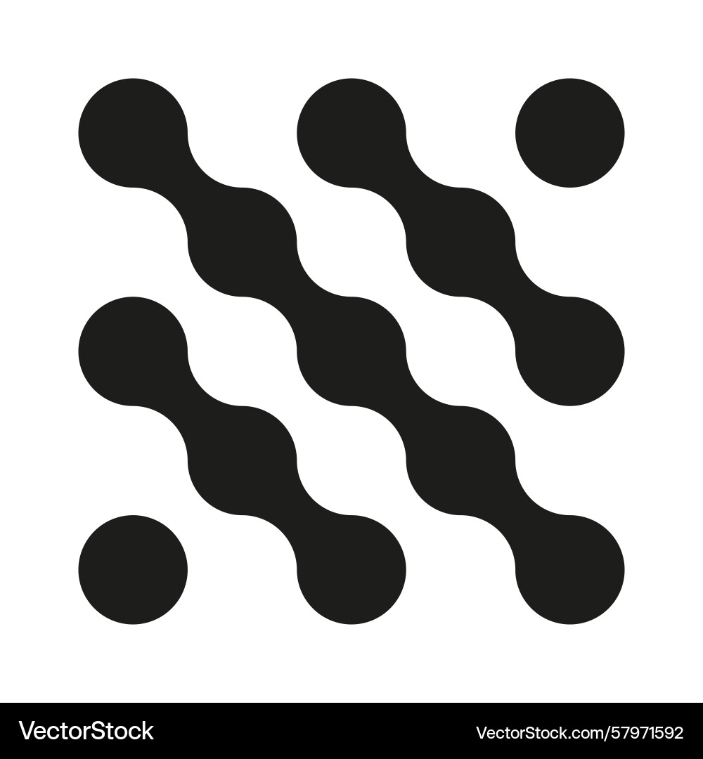 Metaball icon connected dots sign point movement Vector Image