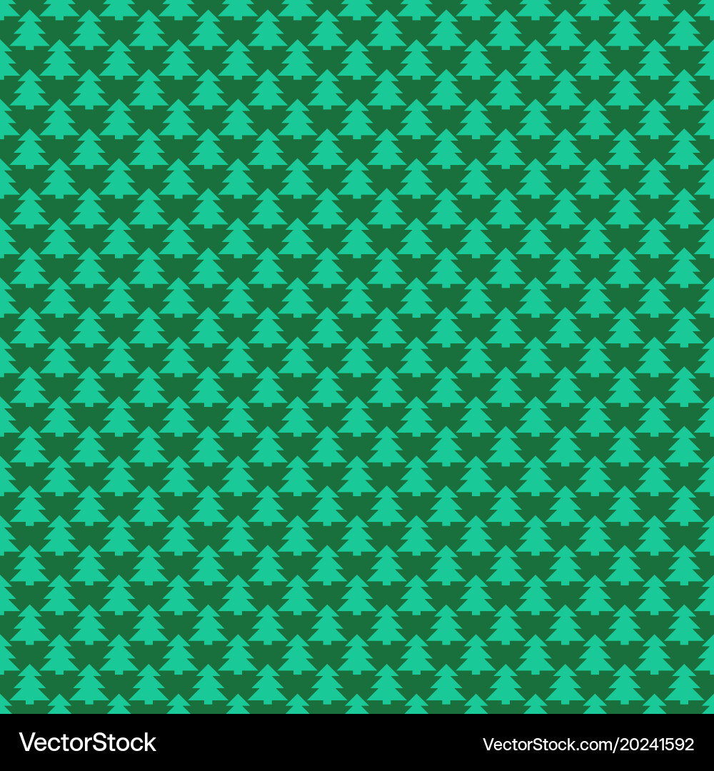 Retro simple stylized pine tree forest pattern vector image