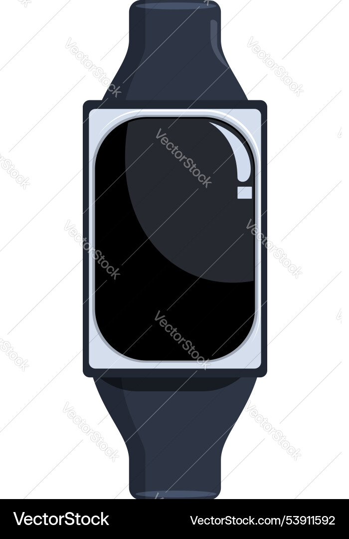 Smart watch showing blank screen displaying Smart watch showing blank screen displaying vector image
