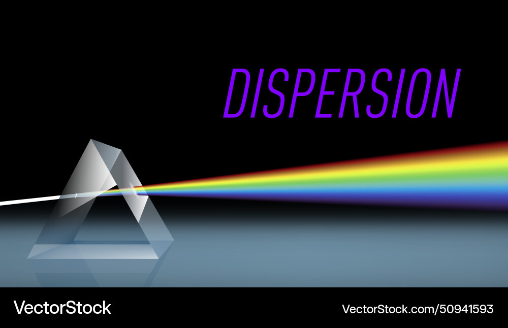 3d light passing through a triangular prism 3d light passing through a triangular prism vector image