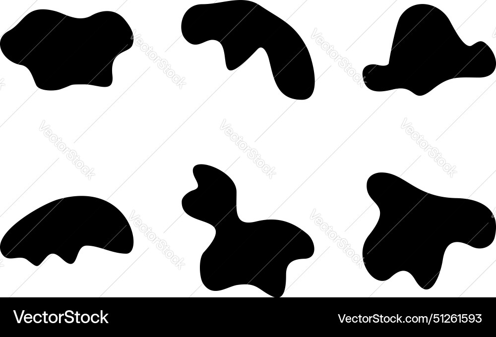 Abstract blobs liquid and fluid shape pictogram vector image