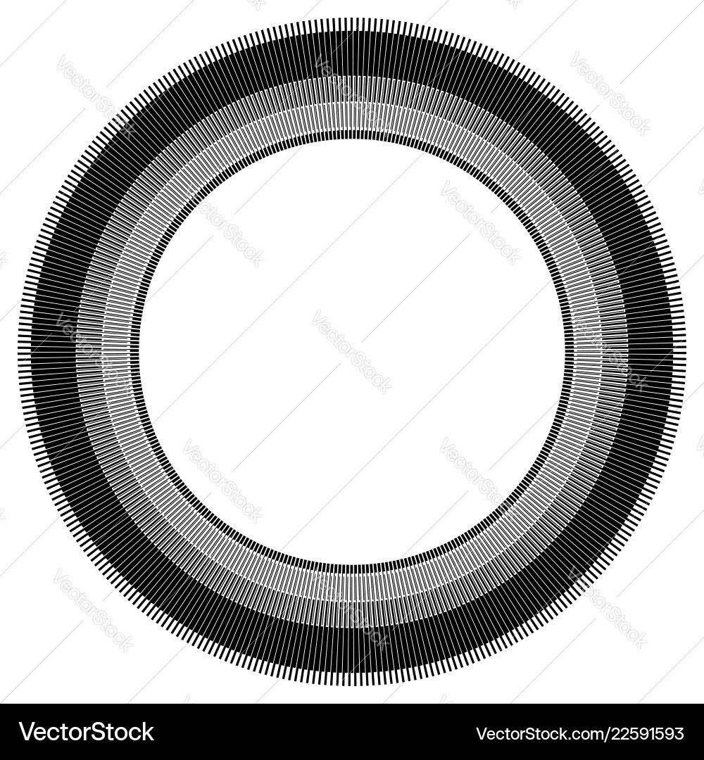 Abstract circle element with geometric lines vector image