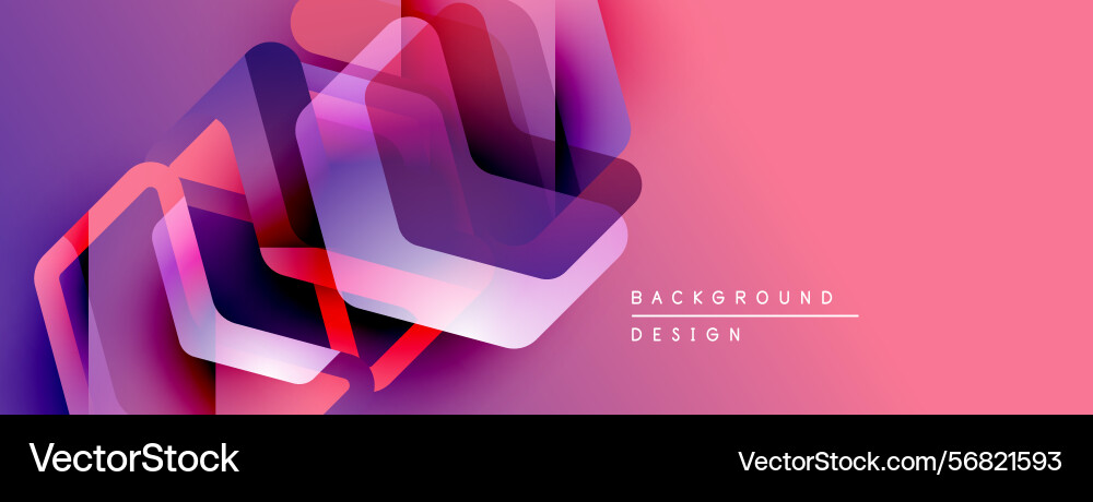 Abstract geometric shapes overlap creating Vector Image