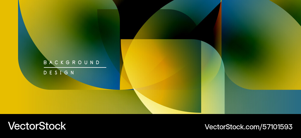 Abstract geometric shapes overlap creating vector image