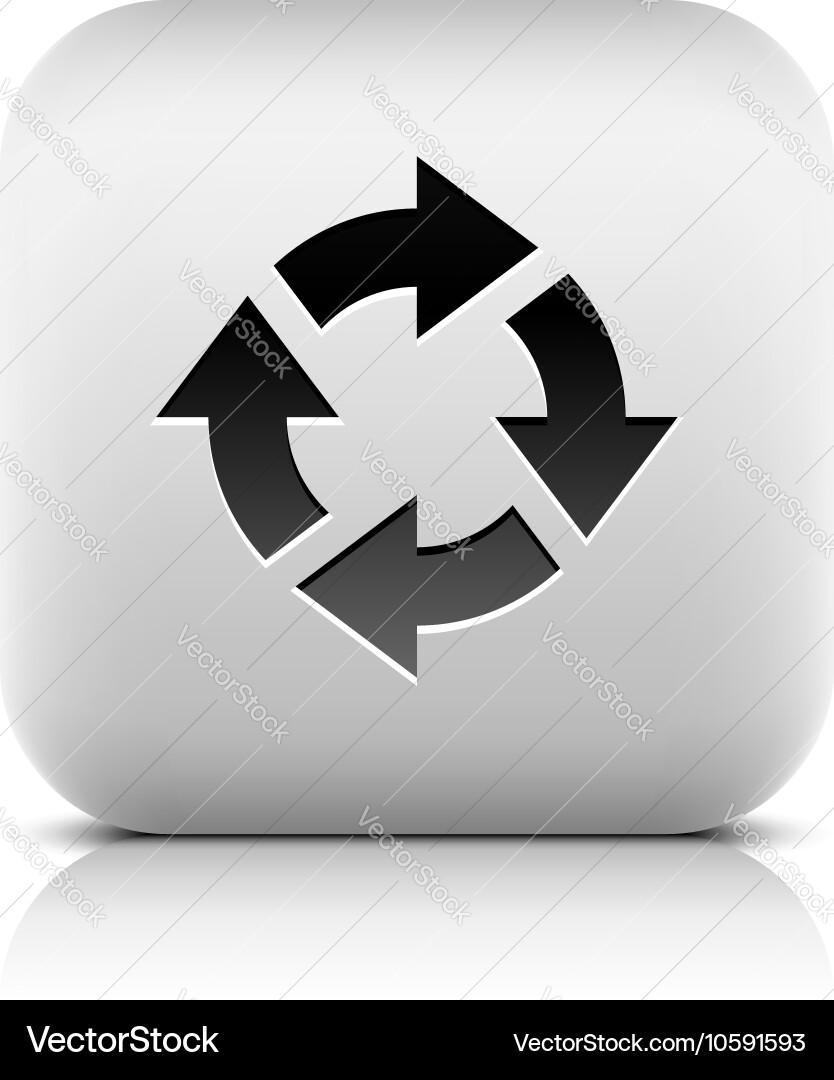 Arrow refresh reload rotation reset loop icon Vector Image