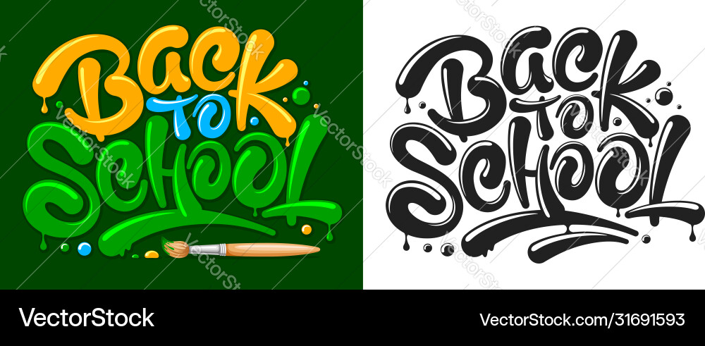 Back to school lettering design Back to school lettering design vector image