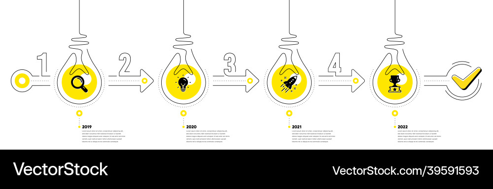 Business infographic 4 steps timeline workflow Vector Image