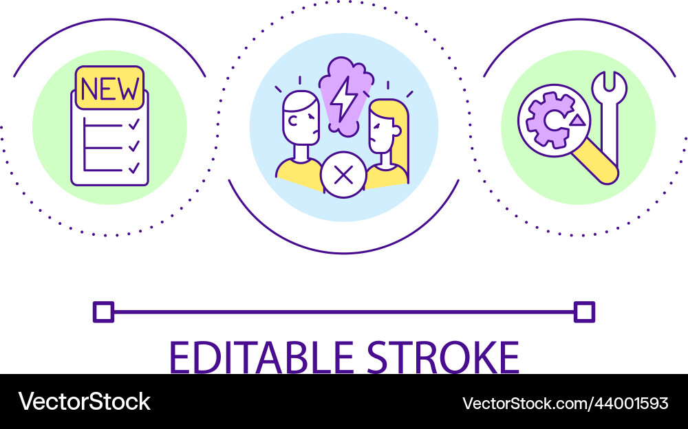 Conflict resolution skills in marriage loop Vector Image