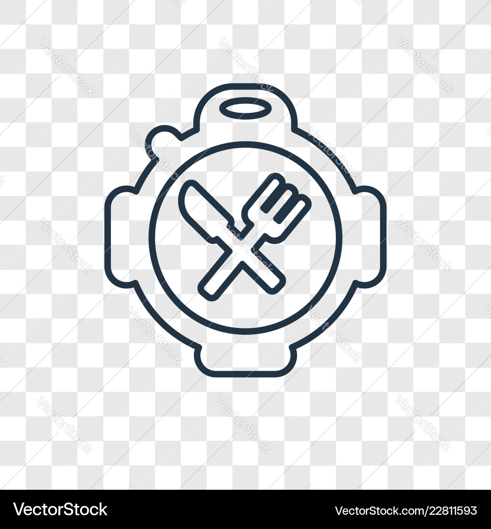 Cooking concept linear icon isolated Cooking concept linear icon isolated vector image