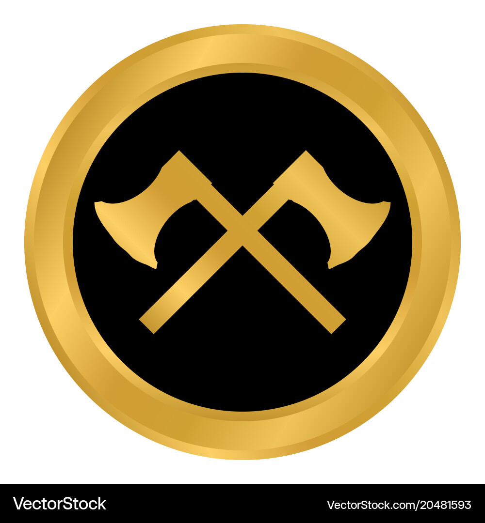 Crossed axes button vector image