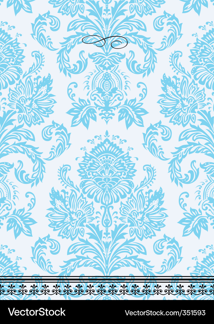 Elegant Damask Scroll Background vector image