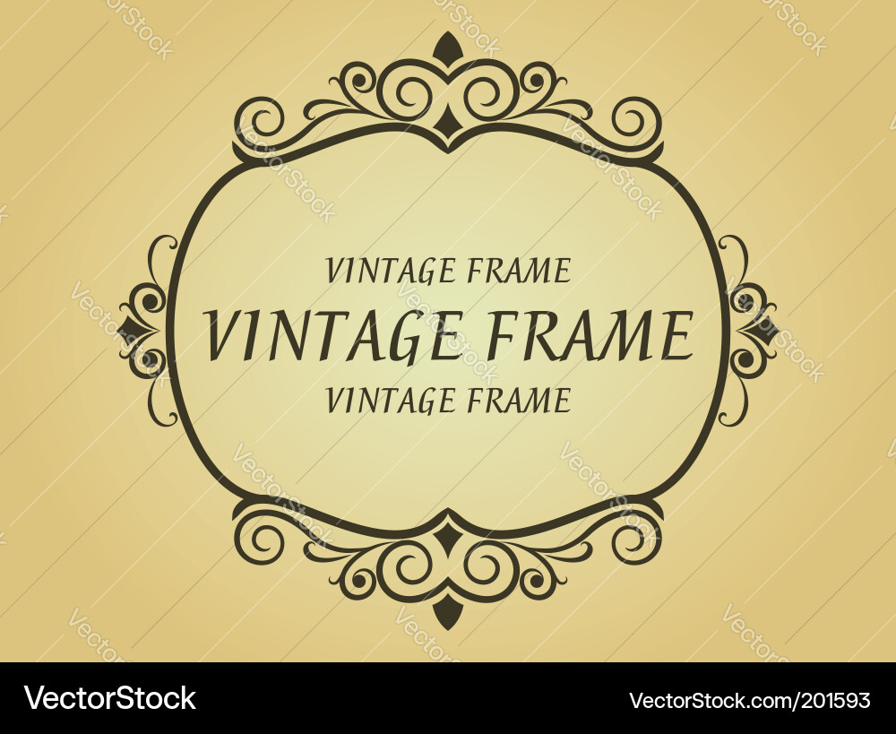 Elegant Victorian Scroll Frame vector image