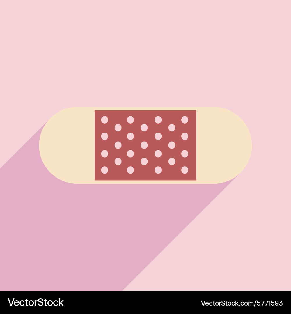 Flat with shadow icon and mobile application vector image