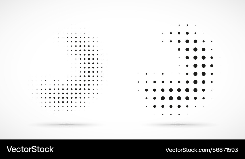 Halftone dots curved gradient pattern background Halftone dots curved gradient pattern background vector image