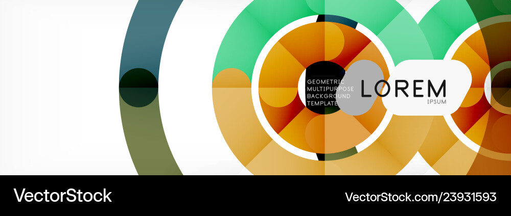 Linear design circle background vector image