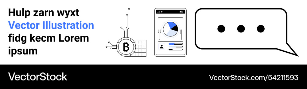 Modern blockchain technology and data analytics Modern blockchain technology and data analytics vector image