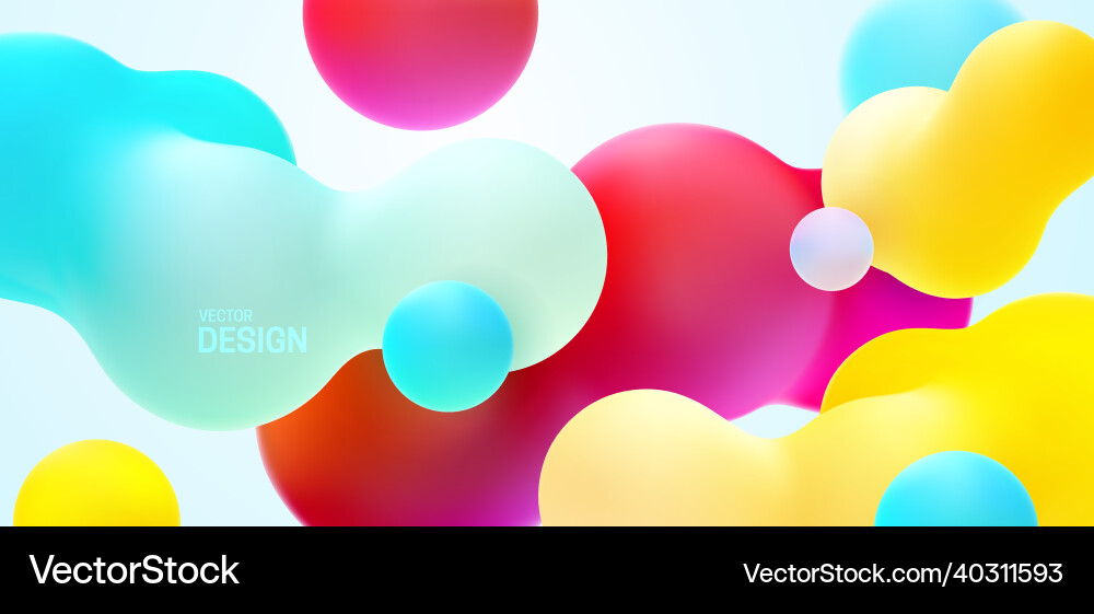 Multicolored background with liquid bubble shapes Multicolored background with liquid bubble shapes vector image