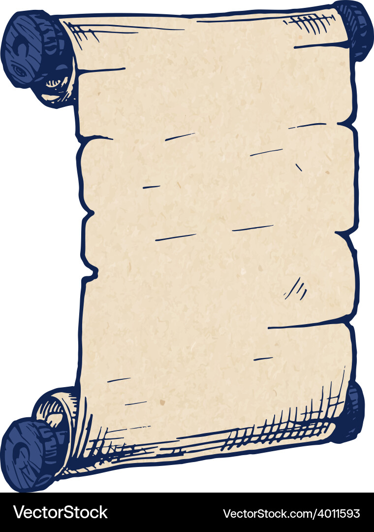Old scroll vector image