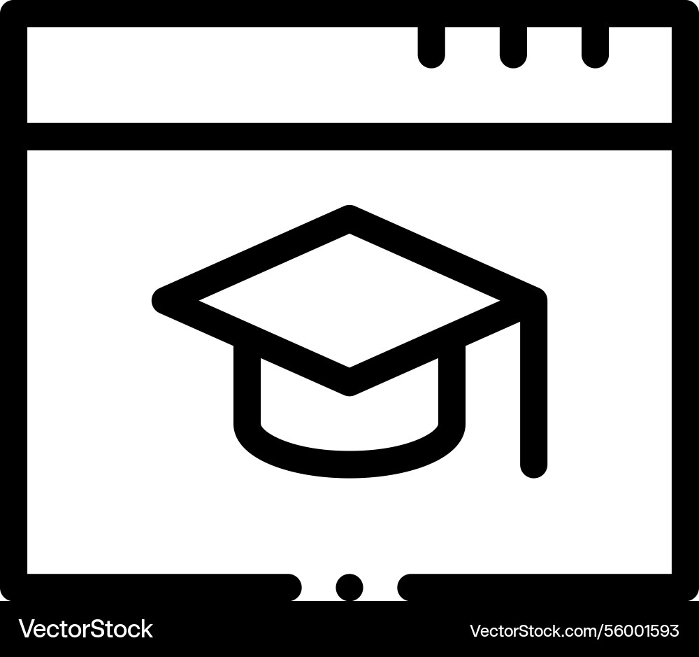 Online game icon thin linear style design Online game icon thin linear style design vector image