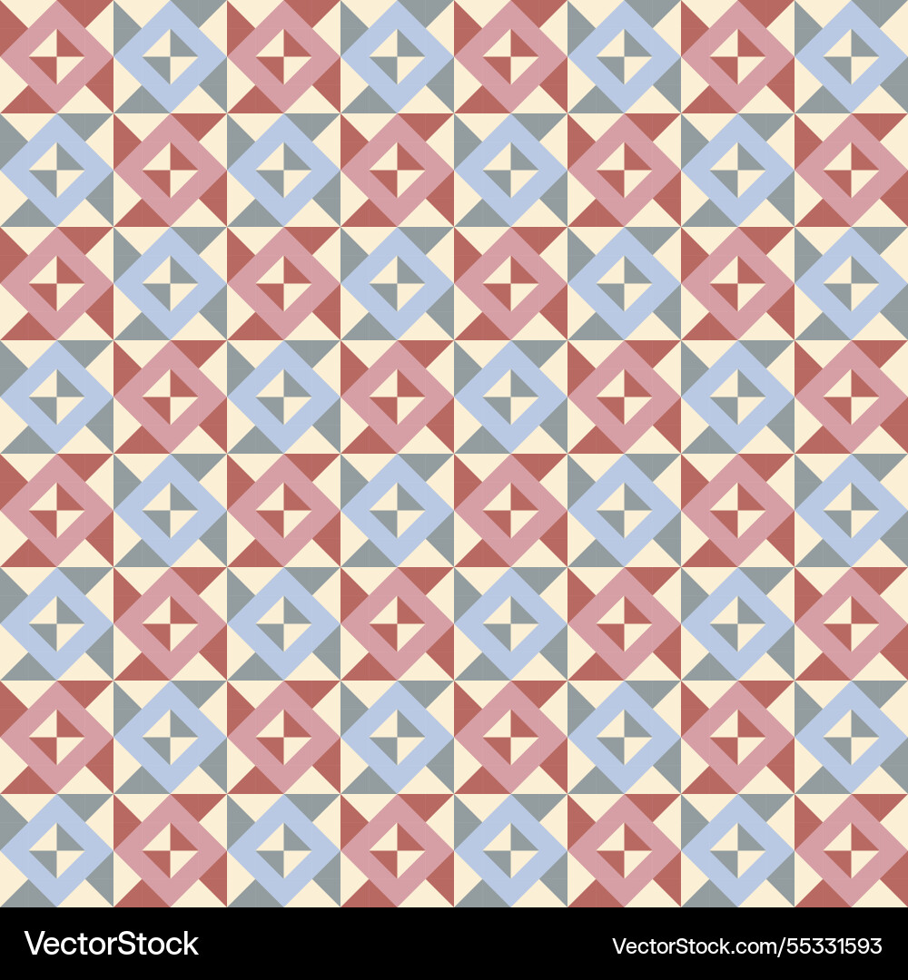 Retro geometric seamless pattern background vector image