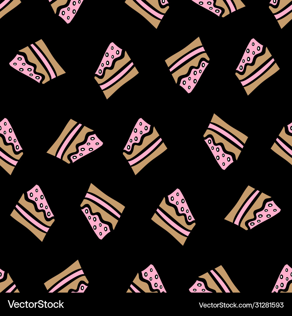 Seamless pattern with cake Vector Image