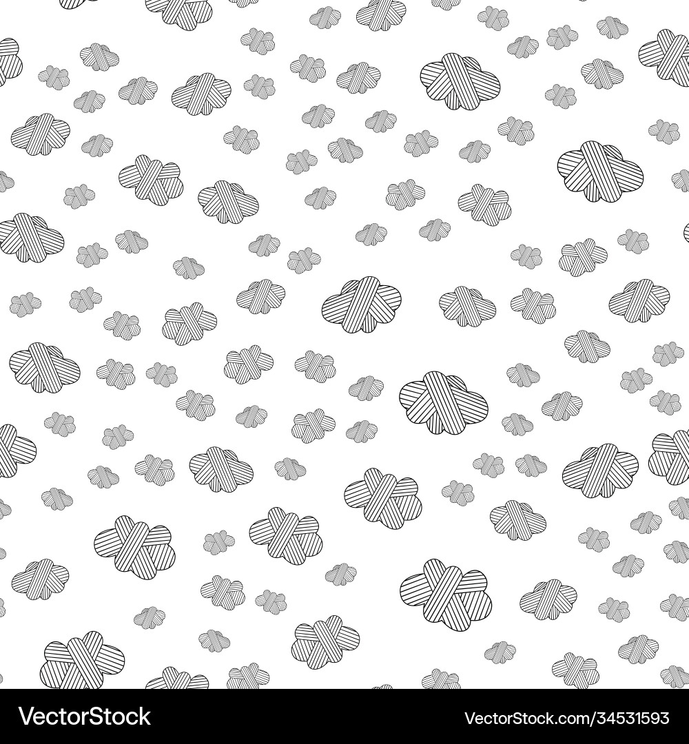 Seamless pattern with clouds made concentric Seamless pattern with clouds made concentric vector image