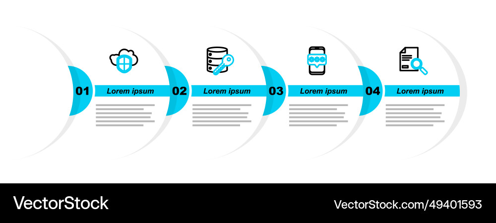 Set line document with search mobile and password Set line document with search mobile and password vector image