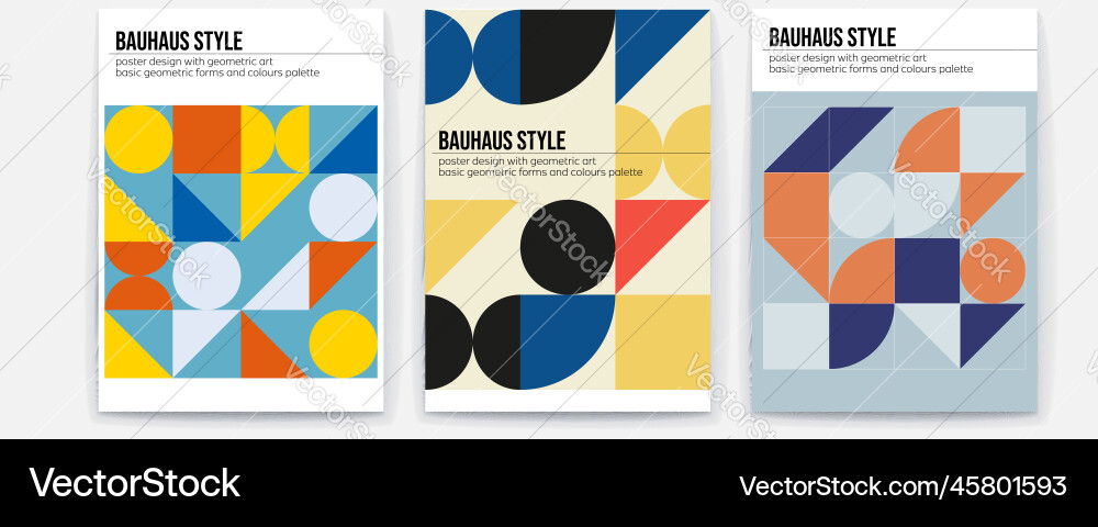 Set of posters template retro pattern from vector image
