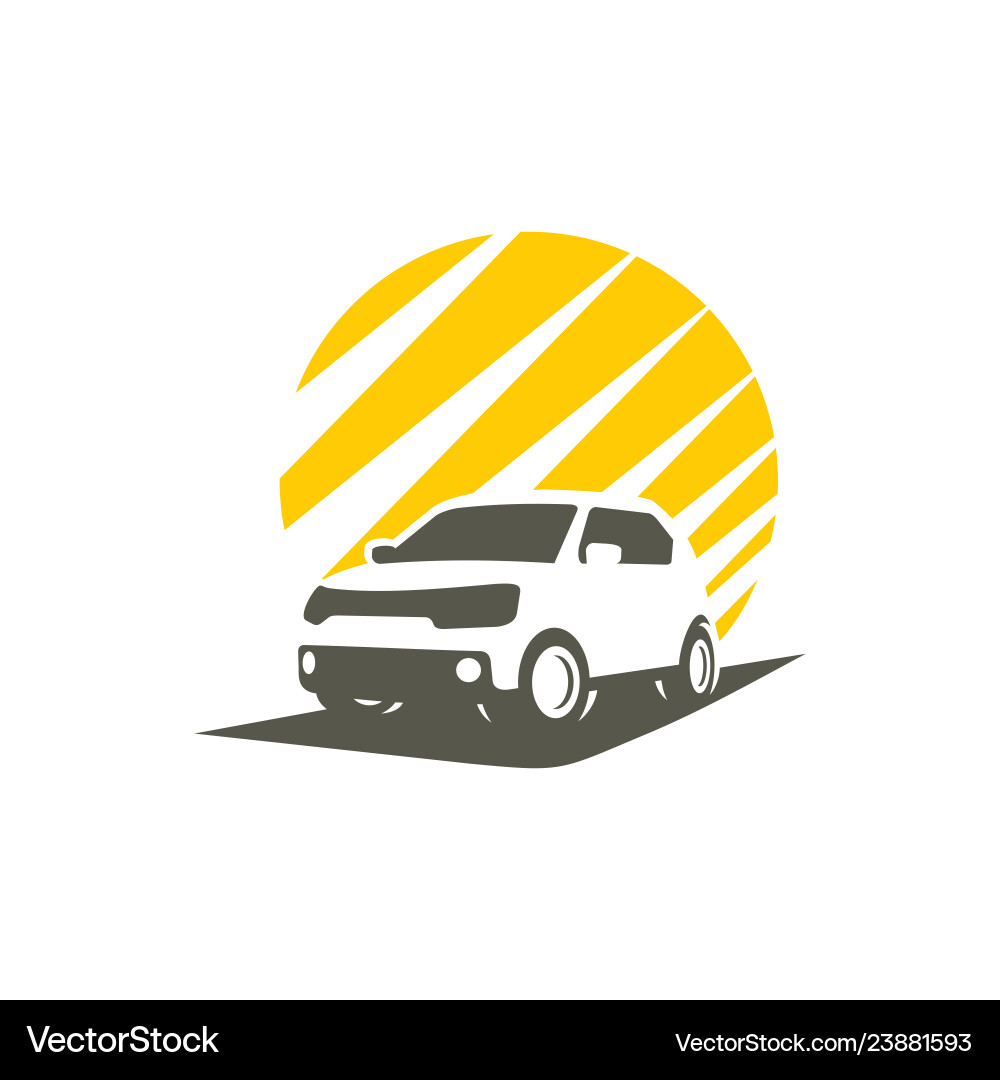 Silhouette city car Silhouette city car vector image