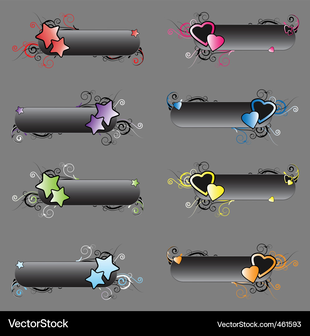 Web buttons vector image