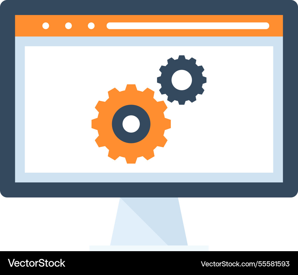 Website optimization flat web icon concept Website optimization flat web icon concept vector image