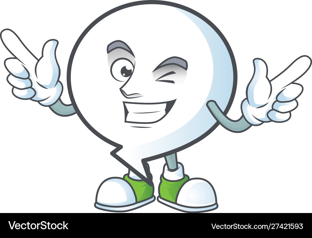 Wink pattern circle bubble with character shape vector image