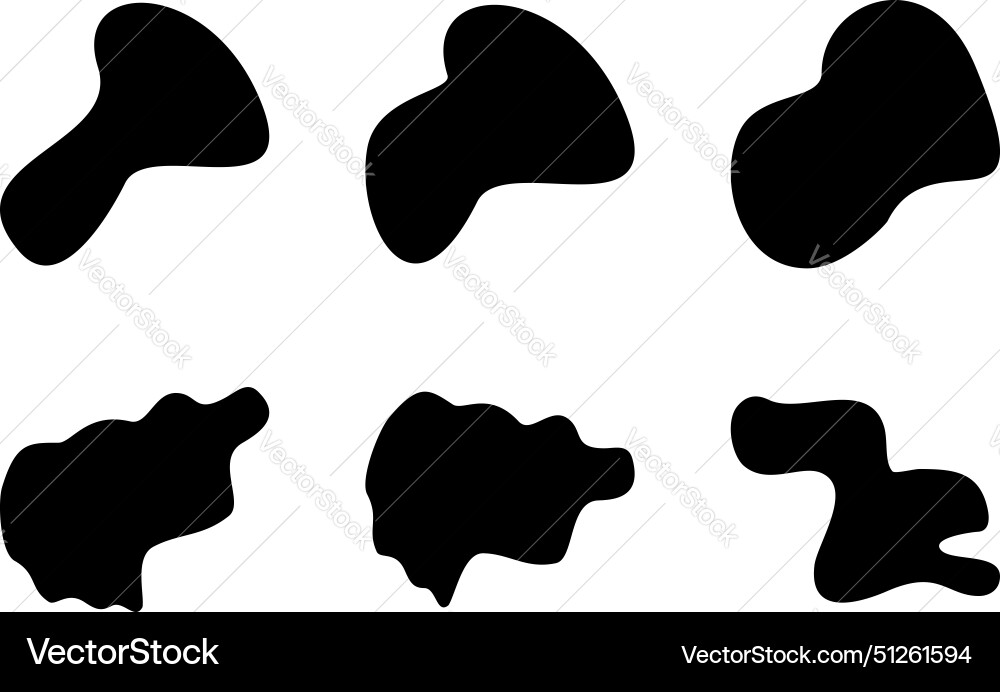 Abstract blobs liquid and fluid shape pictogram vector image