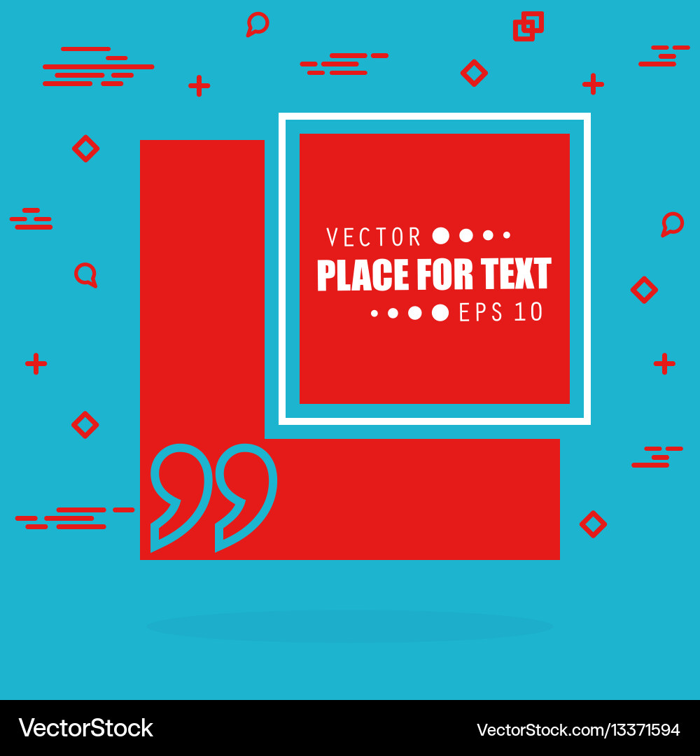 Abstract concept empty speech square quote Vector Image