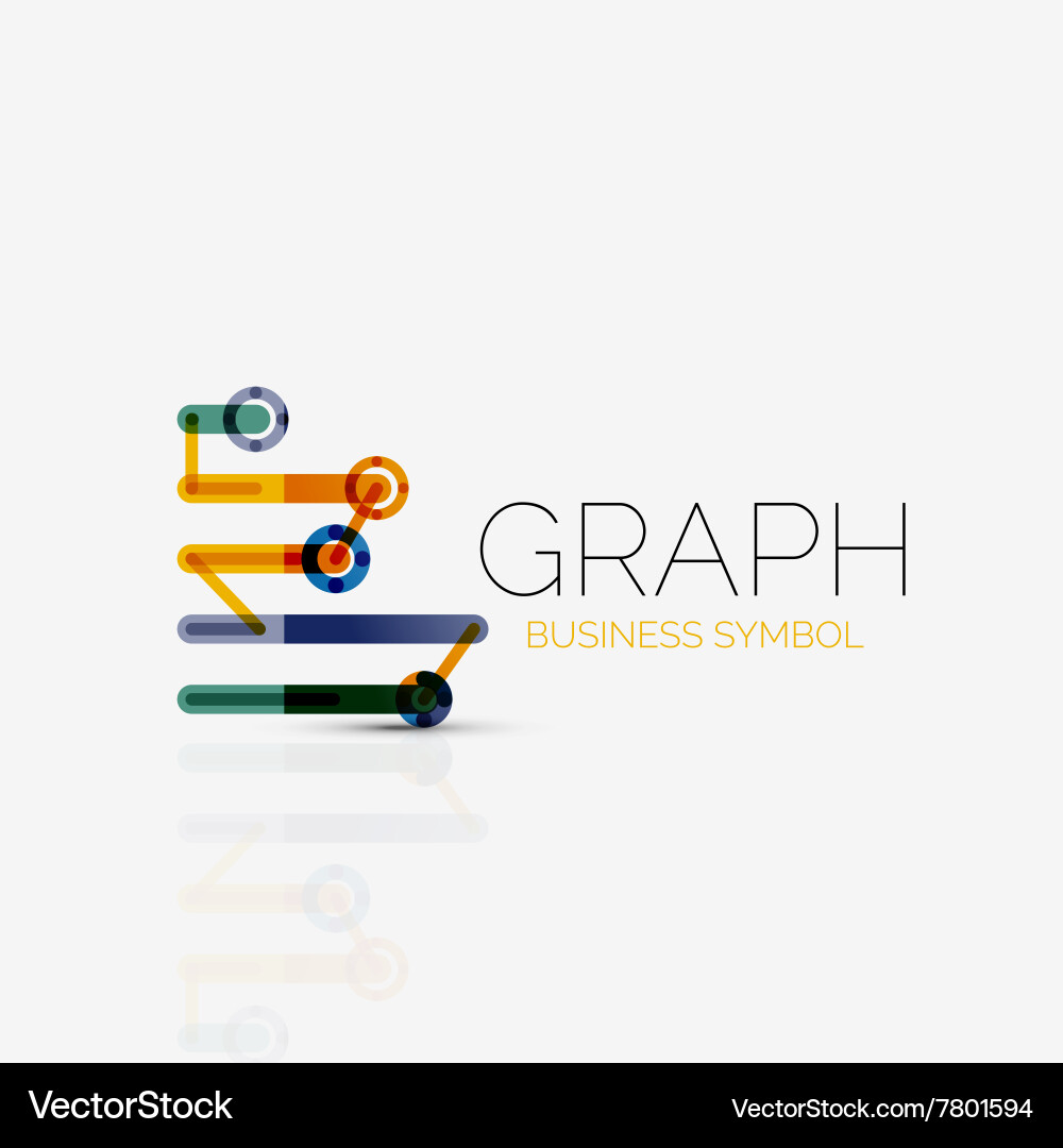 Abstract logo idea linear chart or graph Vector Image