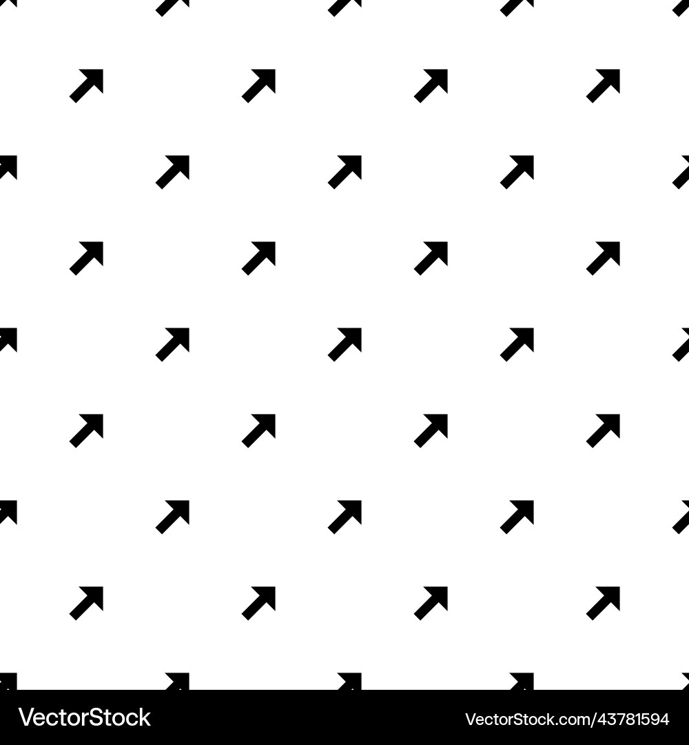 Black arrow pointer direction seamless pattern vector image