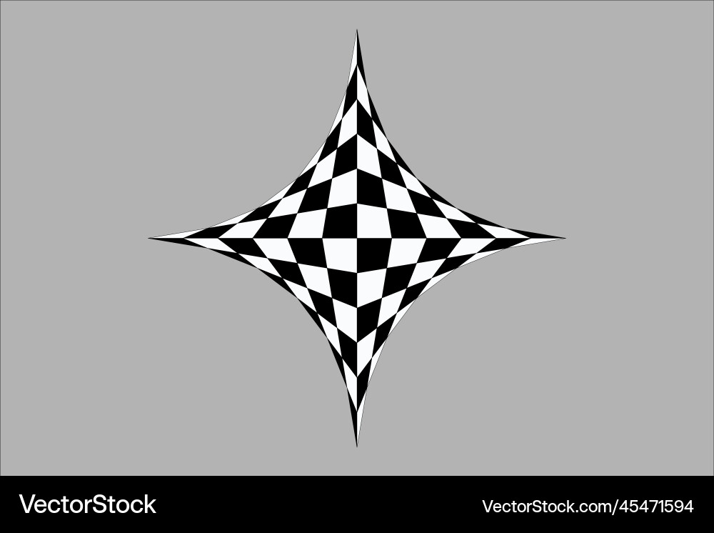 Chessboard pattern with distorted squares Chessboard pattern with distorted squares vector image