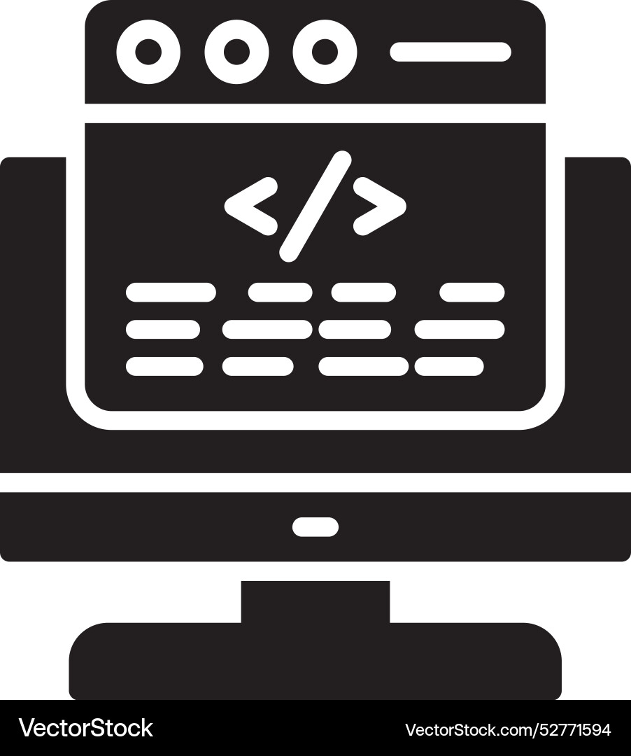 Coding icon design vector image