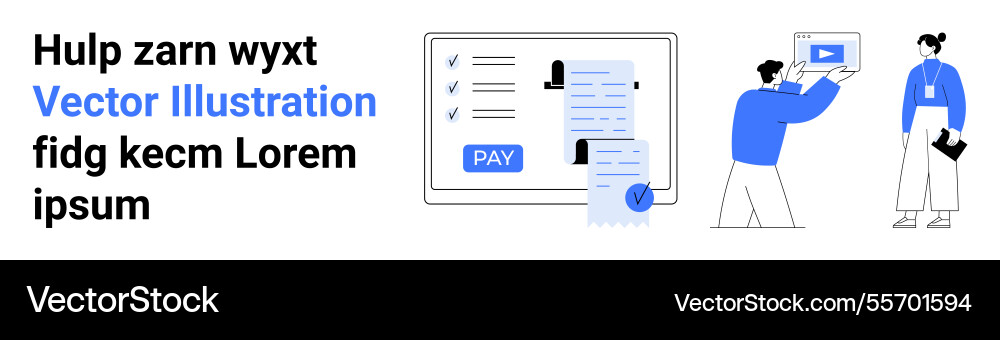 Collaborative workflow with digital payment Collaborative workflow with digital payment vector image