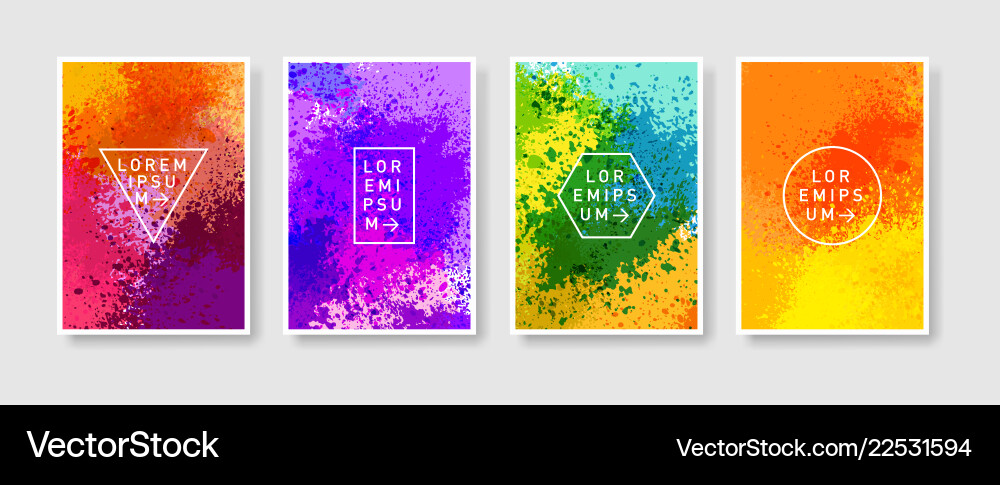 Colorful Abstract Background Set Vector Image