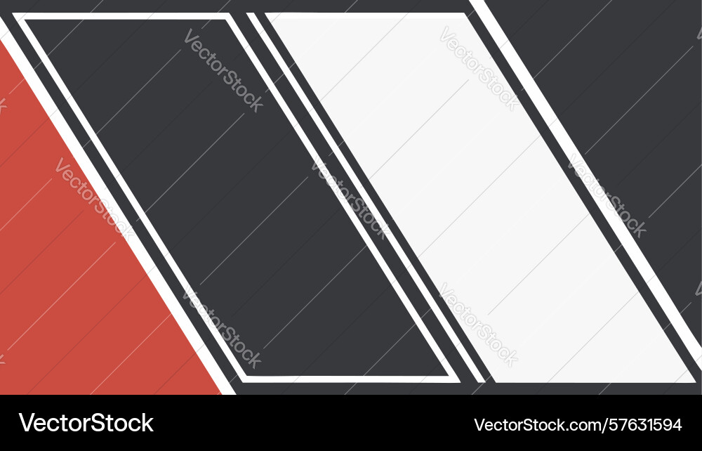 Dynamic geometric abstract pattern in red black vector image