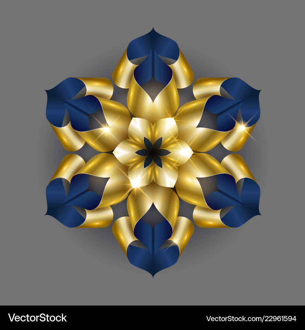 Golden luxury background gold snowflake Golden luxury background gold snowflake vector image