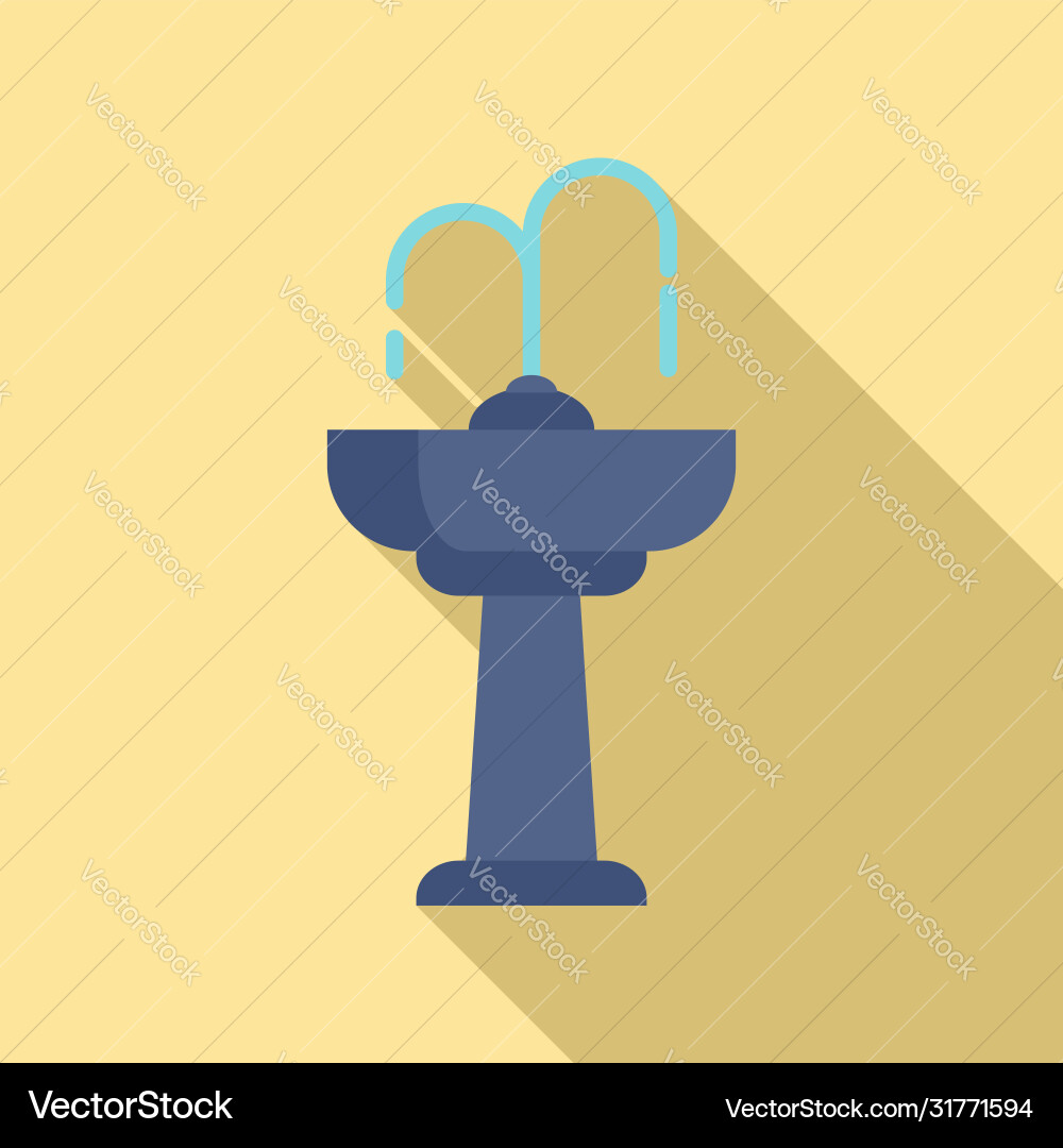 Hand drinking fountain icon flat style Hand drinking fountain icon flat style vector image