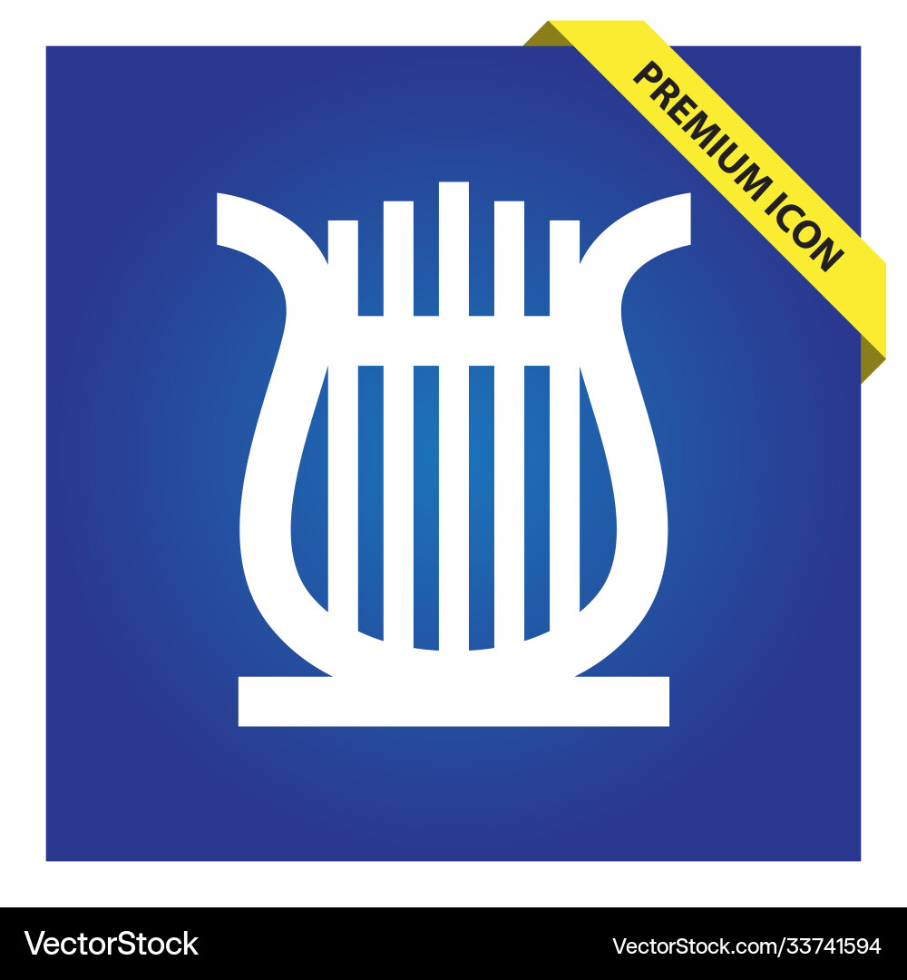 Lyre icon for web and mobile vector image