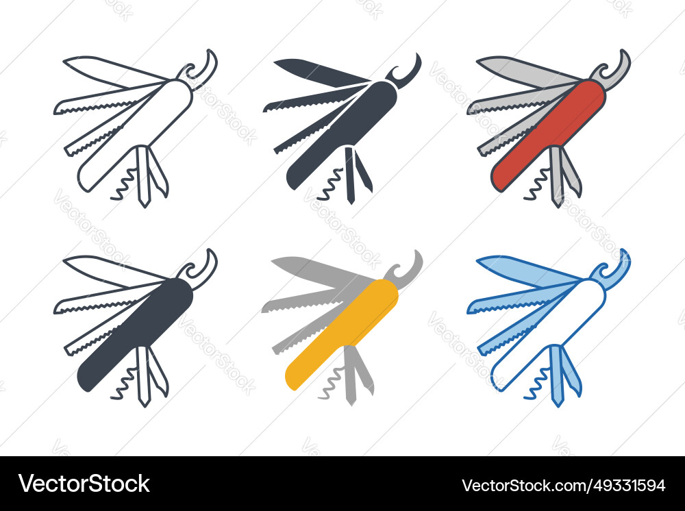 Multi tool icon collection with different styles Vector Image
