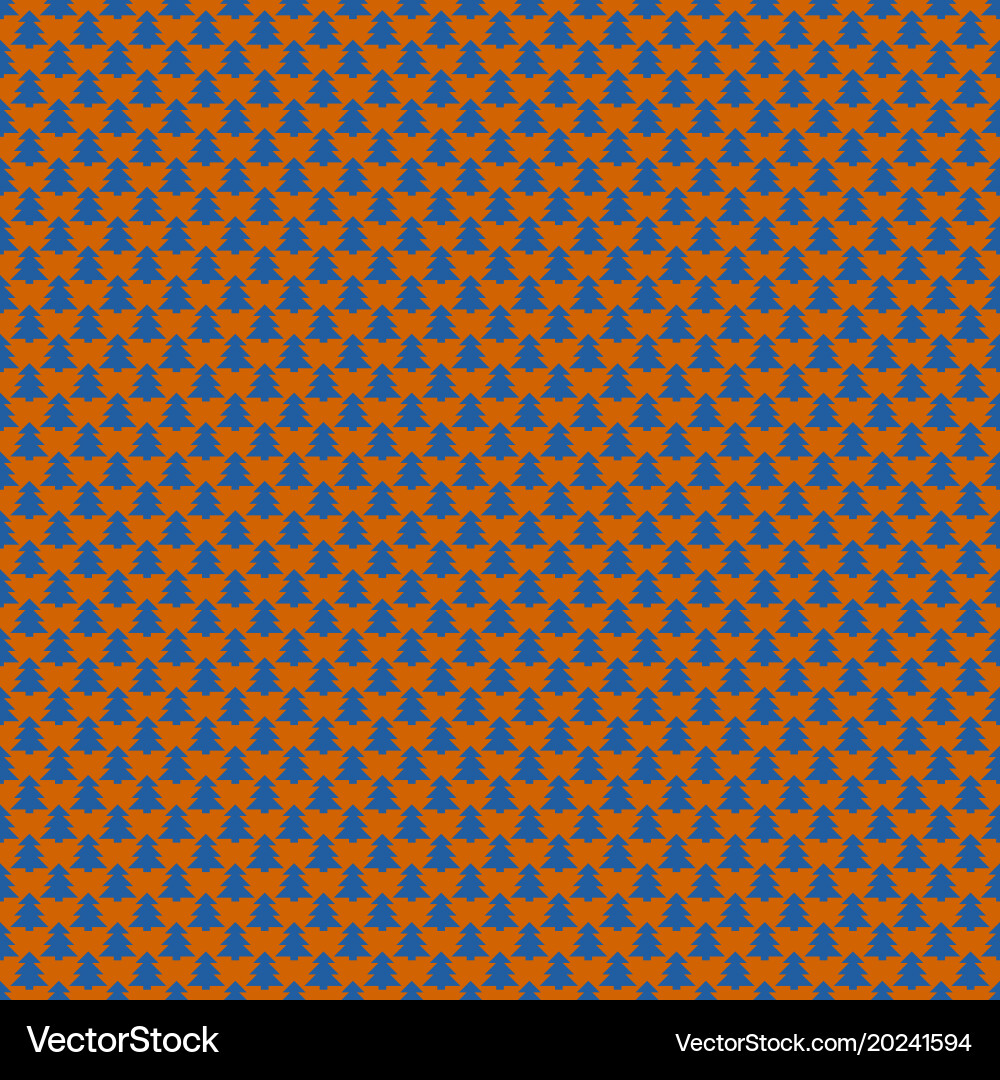 Simple repeating geometric pine tree pattern vector image