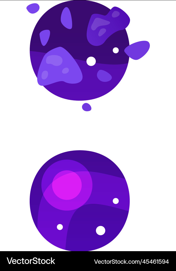 Space shape with planet and asteroids set Space shape with planet and asteroids set vector image