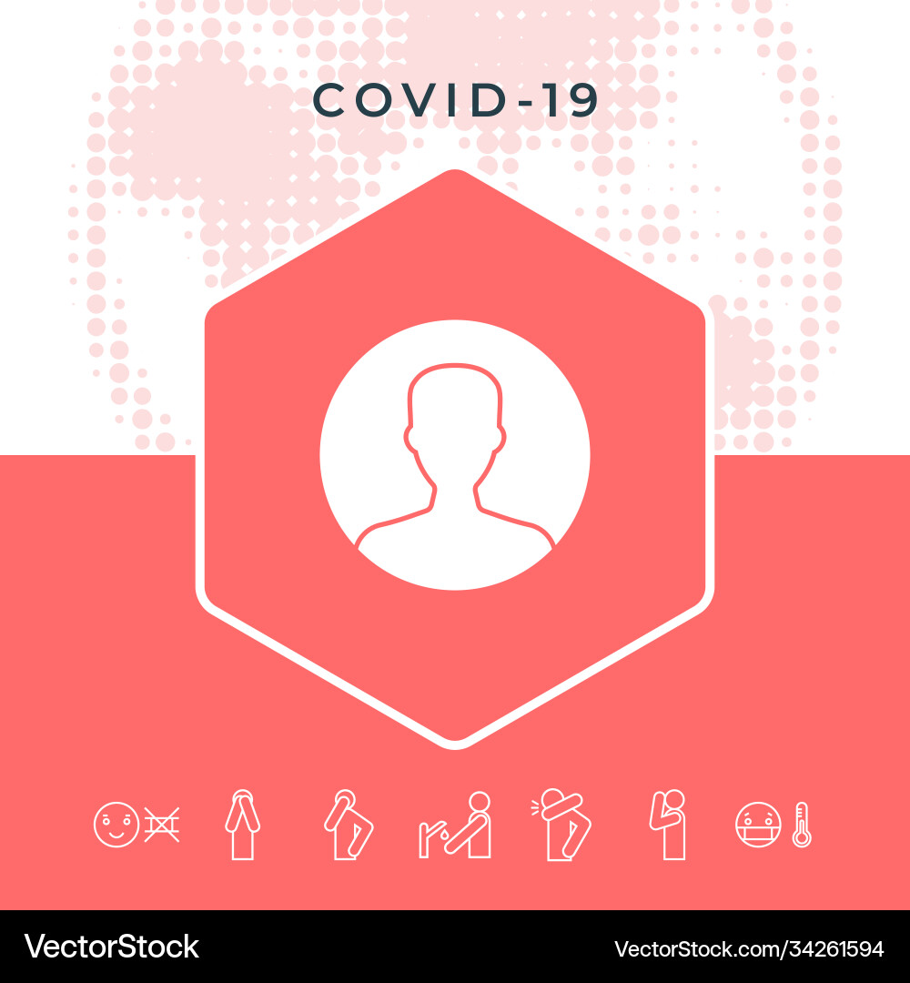 Symbol user icon in circle profile Vector Image