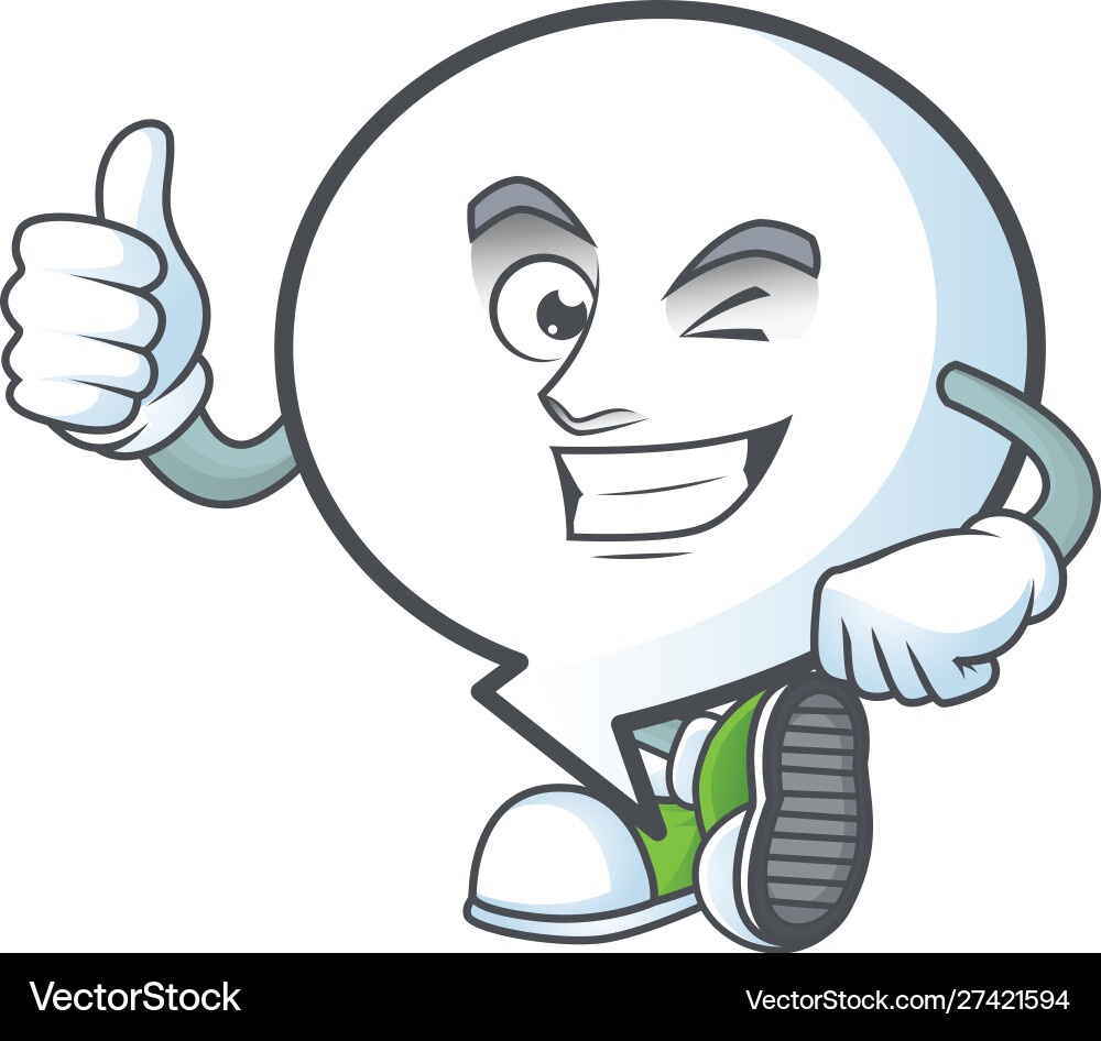 Thumbs up pattern circle bubble with character Thumbs up pattern circle bubble with character Vector Image
