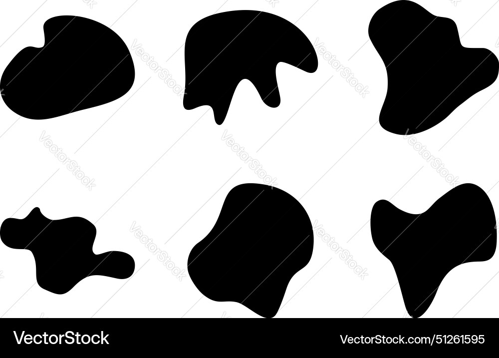 Abstract blobs liquid and fluid shape pictogram vector image